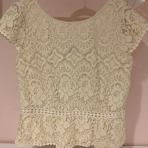 Ann Taylor lace peplum top - Picture 3 of 3